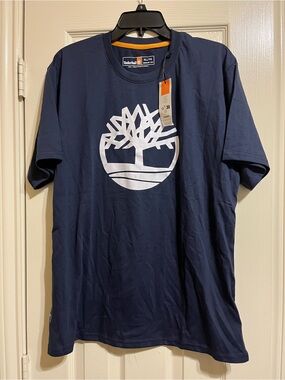 Timberland Men's Navy Logo Crew Neck T-Shirt